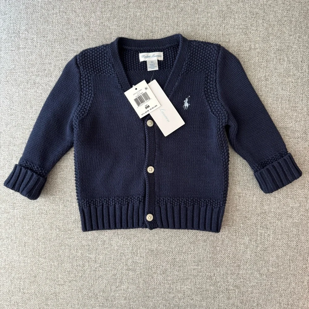 NWT Ralph Lauren Baby V Neck Cardigan